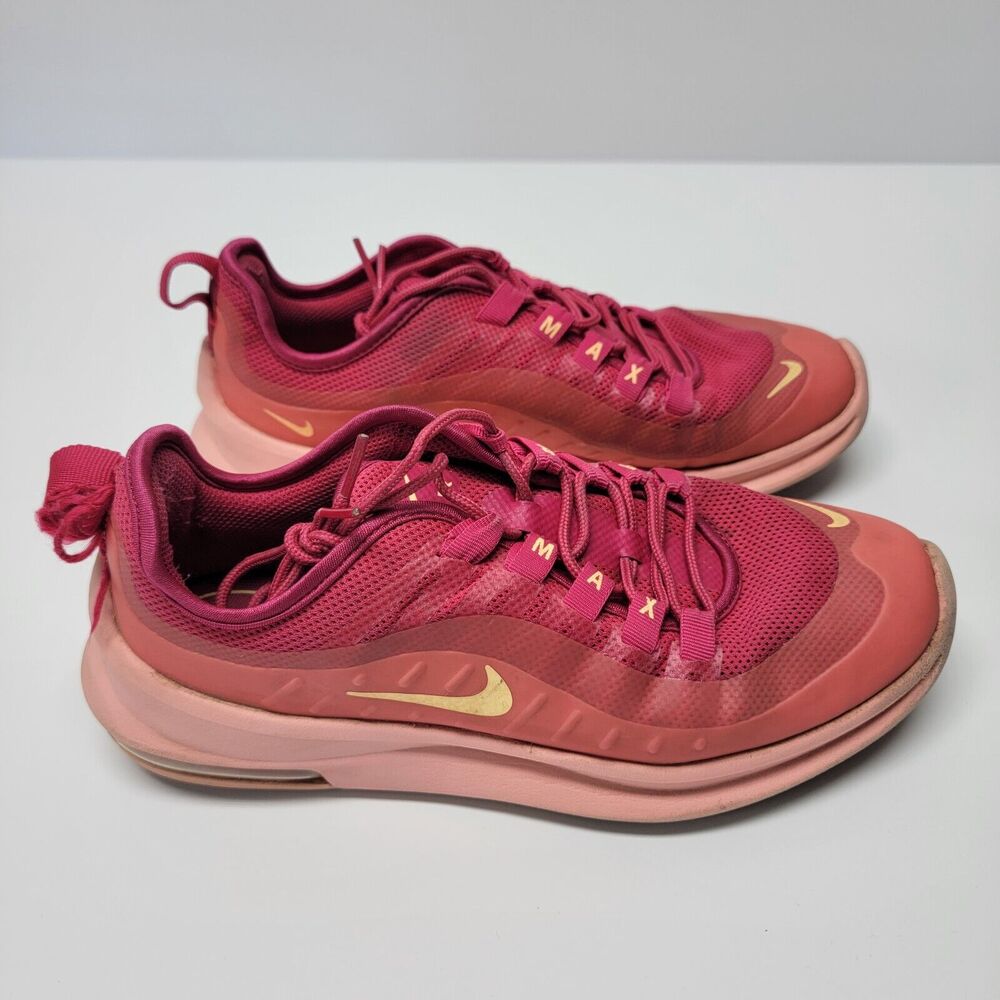 Nike Womens Air Max Size 7.5 Axis Rush Pink AA2168-601 Low Lace Up Running Shoes